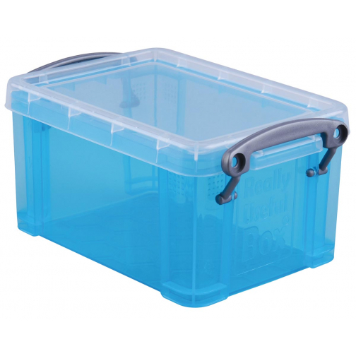 Really Useful Box 0,7 litres, bleu vif transparent