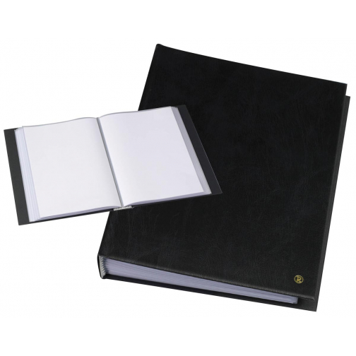 Rillstab protège-documents, ft A4, 100 pochettes, noir