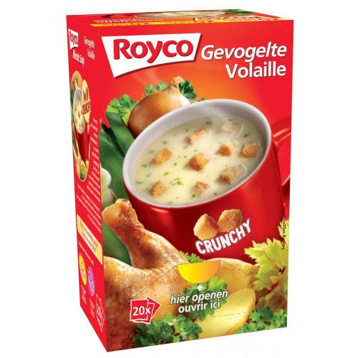 Royco Minute Soup volaille avec croûtons, paquet de 20 sachets
