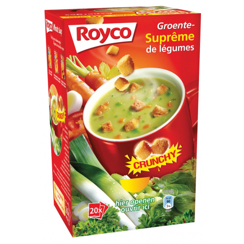 Royco Minute Soup suprême de légumes, paquet de 20 sachets