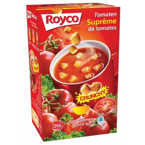 Royco Minute Soup suprême de tomates avec croûtons, paquet de 20 sachets