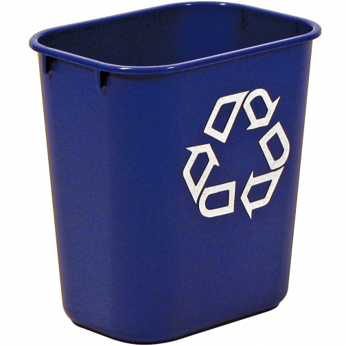 Rubbermaid corbeille de recyclage, sans bacs de séparation, 26,6 l, bleu