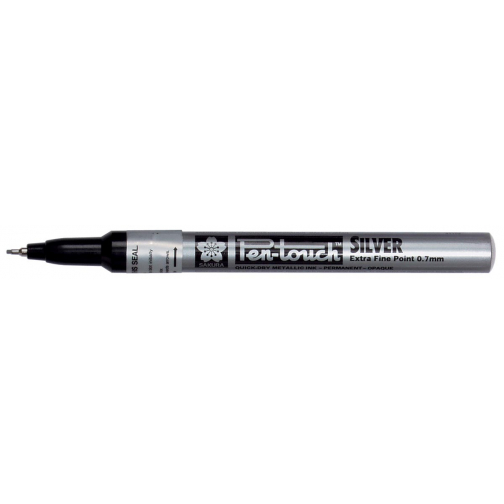 Sakura marqueur inture Pen-Touch pointe de 0,7 mm, argent