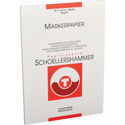 Schoellershammer papier marqueur, A3, 75 g/m², bloc de 75 feuilles