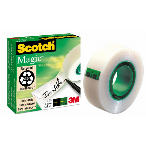 Scotch ruban adhésif Magic Tape, ft 19 mm x 33 m