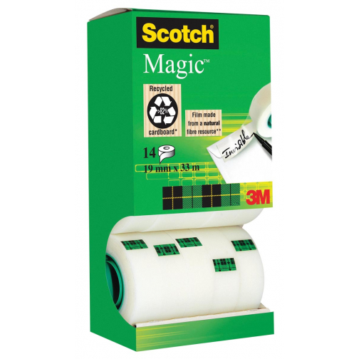 Scotch ruban adhésif Magic Tape, offre spéciale 12 + 2 rouleaux gratuits