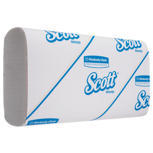 Scott essuie-mains en papier Slimfold, plié en M, 1 pli, 110 feuilles, paquet de 16 pièces