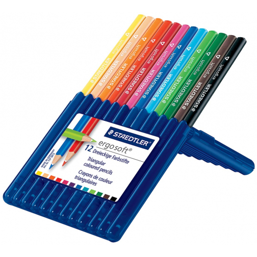 Staedtler crayon de couleur triangulaire Ergosoft 12 crayons