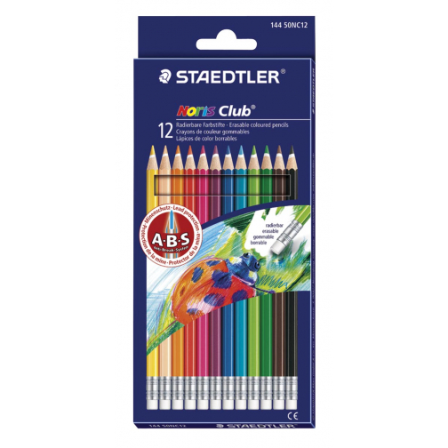 Staedtler crayon de couleur Noris Club effaçable 12 crayons