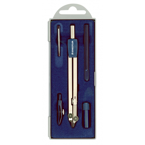 Staedtler Compas Mars 559 Arco coffret 5 pièces: compas avec étui-mines, tire-ligne et pointe
