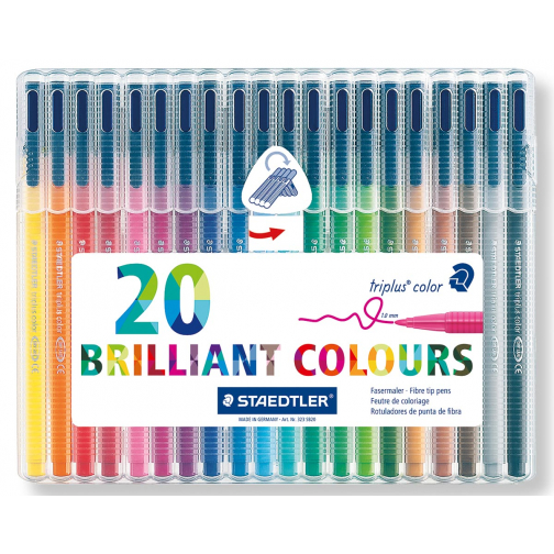 Staedtler feutre Triplus Color, étui chevalet de 20 couleurs