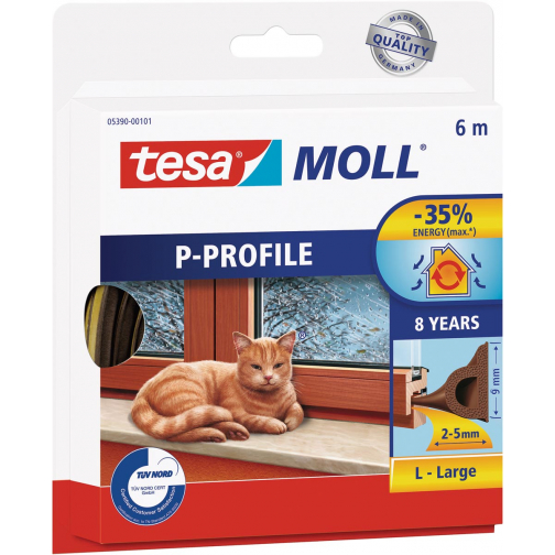 Tesa Moll Classic coupe-vent P-profil, 6 m, brun