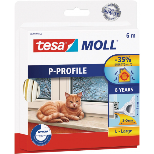 Tesa Moll Classic coupe-vent P-profil, 6 m , blanc