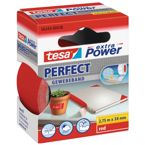 Tesa Extra Power Perfect, ft 38 mm x 2,75 m, rouge