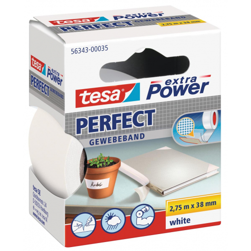 Tesa Extra Power Perfect, ft 38 mm x 2,75 m, blanc
