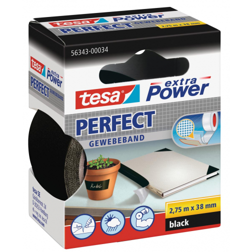 Tesa Extra Power Perfect, ft 38 mm x 2,75 m, noir