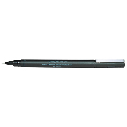 Uni Pin fineliner, 0,2 mm, pointe ronde, noir