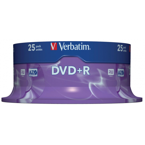 Verbatim DVD gravable DVD+R, tour de 25 pièces