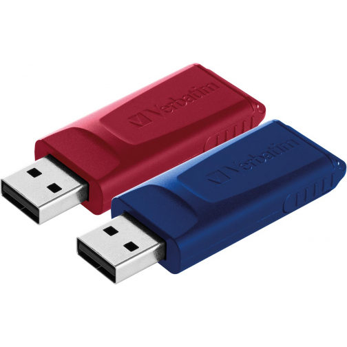 Verbatim clé USB 2.0 Slider, 32 Go, paquet de 2 pièces