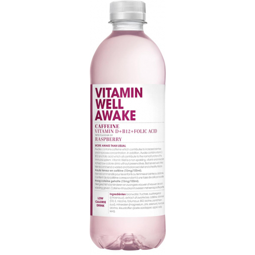 Vitamin Well eau vitaminée Awake, 500 ml, paquet de 12