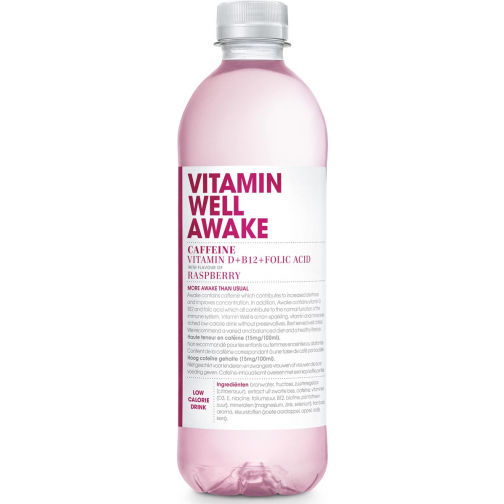 Vitamin Well eau vitaminée Citrus & Elderflower, bouteille de 0,5 L, paquet de 12 pièces