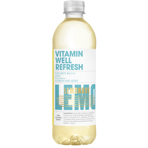 Vitamin Well eau vitaminée Refresh, 500 ml, paquet de 12